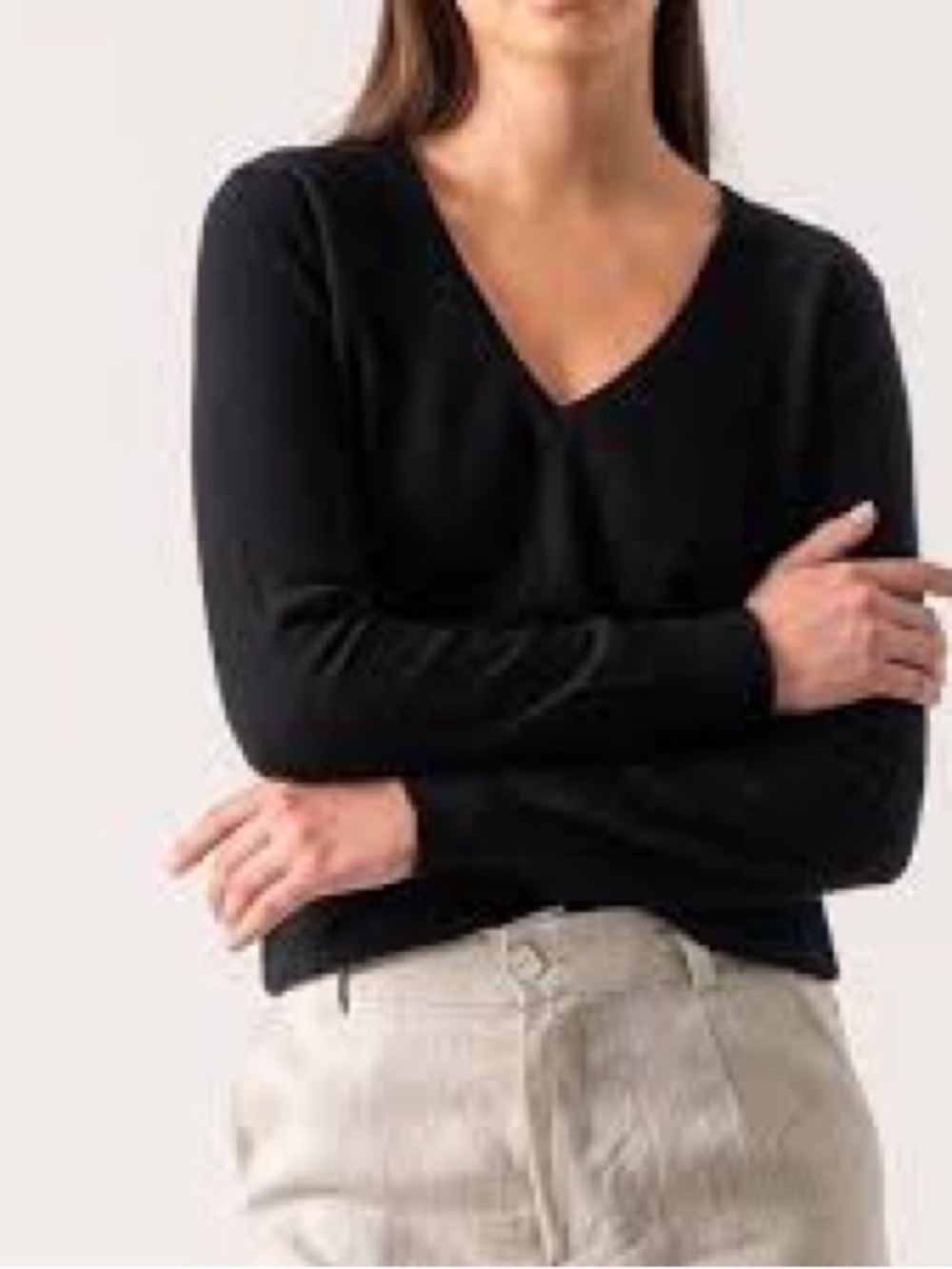Victor Alfaro 100% cashmere V-Neck Lightweight Sweater gray 709